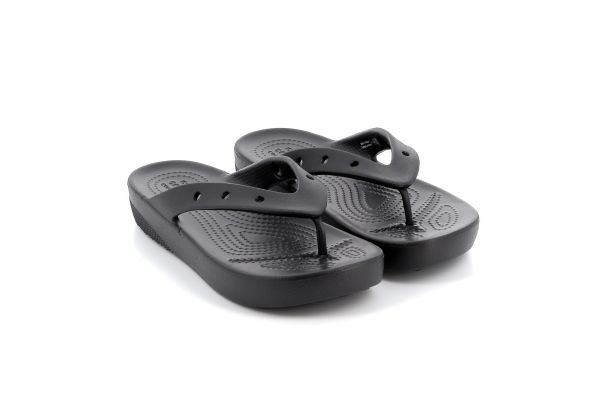 Women's Sayonara Crocs Classic Platform Flip W Anatomic Color Black 207714-001