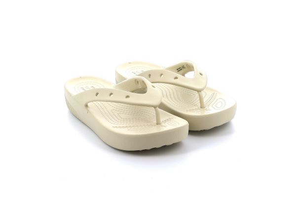Women's Sayonara Crocs Classic Platform Flip W Anatomical Color Beige 207714-2Y2