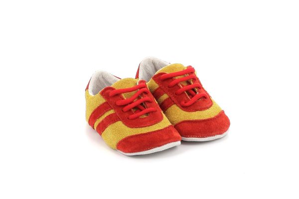Hug Shoe for Boy Aba Leather Color Red SPORT CALCIO