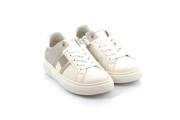 Παιδικό Χαμηλό Casual για Κορίτσι Tommy Hilfiger Flag Low Cut Lace-up Sneaker Ανατομικό Χρώματος Λευκό T3A9-33202-1439
