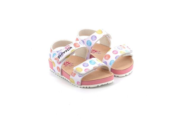 Children's Pedile for Girl Garvalin Sandalia Bio Estampada Color White 242452-B