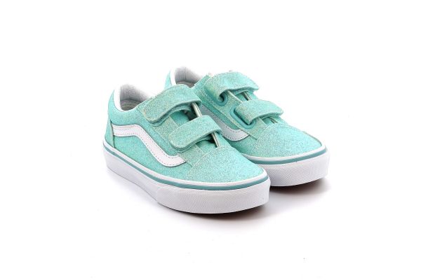 Children's Low Casual for Vans Old Skool Girl V Color Mint Blue VN0A38HDO331