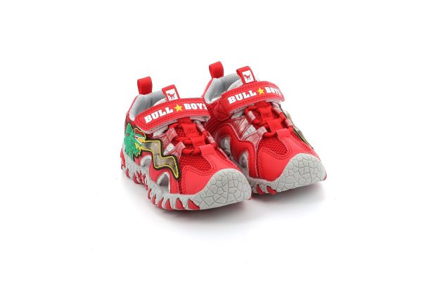Παιδικό Κλειστό Πέδιλο για Αγόρι Bull Boys με Φωτάκι Χρώματος Κόκκινο DNCL4533-RS01