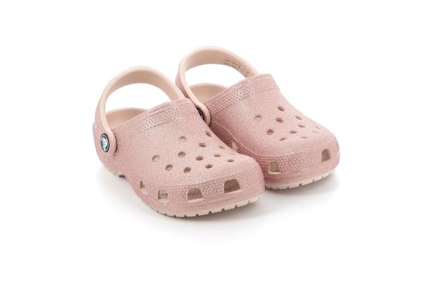 Παιδικό Σαμπό για Κορίτσι Crocs Classic Glitter Clog K Ανατομικό Χρώματος Ροζ 206993-6WV