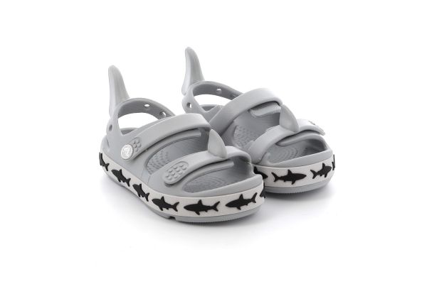 Παιδικό Πέδιλο για Αγόρι Crocs Crocband Cruiser Shark Sandal T  Χρώματος Γκρι 210031-007