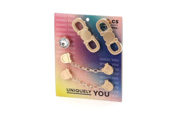 Accessories Set of Decorative Shoes Crocs Jibbitz Recollection Shoeley Color Gold 10012935-UNC 5 Pieces