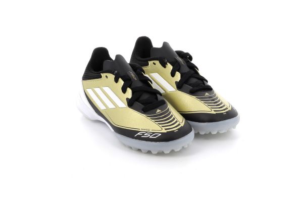 Football Shoe for Boy Adidas F50 League Tf J Messi Color Gold IG9277