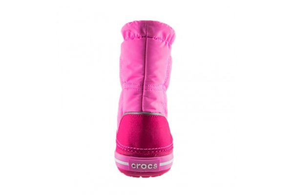Crocs Μποτα Κοριτσι Crocband Lodgepoint Boot Kids Ανατομική Χρώματος Ροζ  203509-6LR