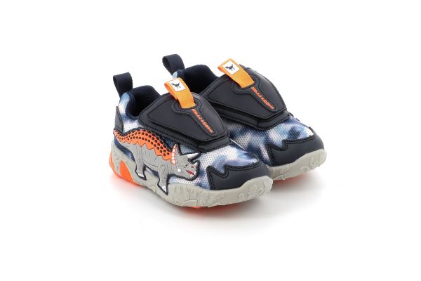 Children's Sports Shoe for Bull Boys Triceratopo Scarpa Bull Boys with Lights On/Off Color Blue DNAL4552B00