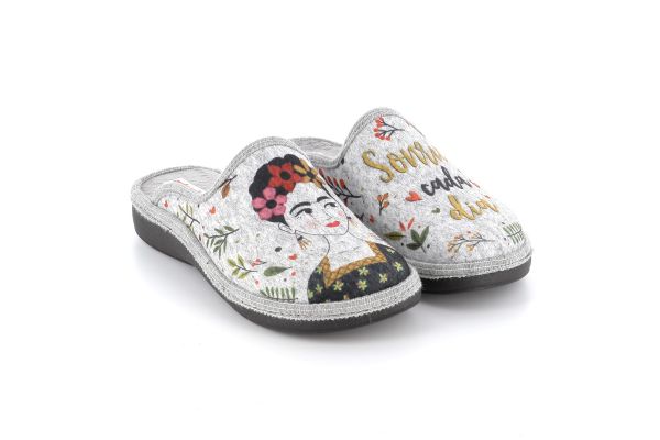 Woman's Pantafla Adam's Color Grey 754-24518-25. 2