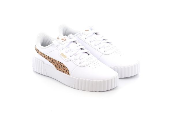 Παιδικό Αθλητικό Παπούτσι για Κορίτσι Puma Carina 3.0 Animal Jr Χρώματος Λευκό 402268-02