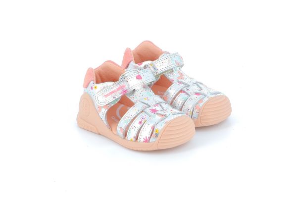 Children's Closed Pedile for Girl Biomecanics Anatomical Color Silver 252103-C198