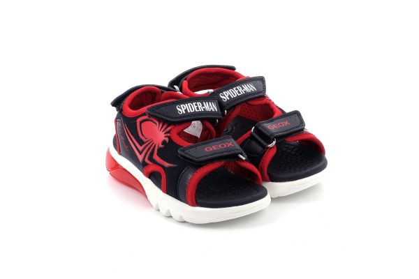 Children's Pedile for Boy Geox Spiderman Anatomical with Lights Color Black J55MXC 014CE C0048