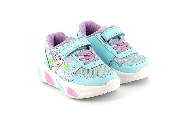 Παιδικό Αθλητικό Παπούτσι για Κορίτσι Disney Frozen με Φωτάκια Χρώματος Βεραμάν FZ014869