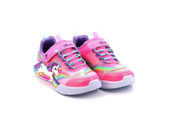 Children's Sports Shoe for Girl Skechers Unicorn Chaser with Lights On/Off Color Pink 302298L-PKMT
