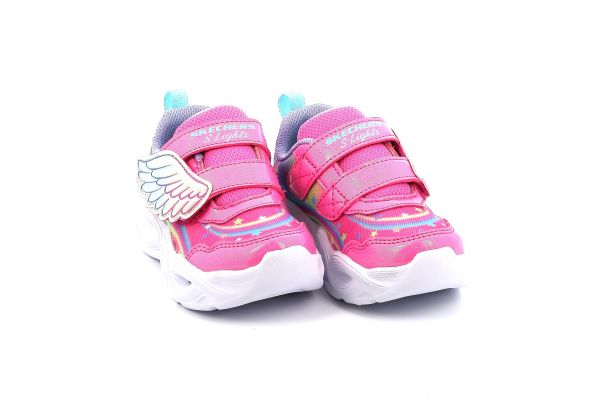 Παιδικό Αθλητικό Παπούτσι για Κορίτσι Skechers με Φωτάκια  Χρώματος Ρόζ 303718N-PKMT
