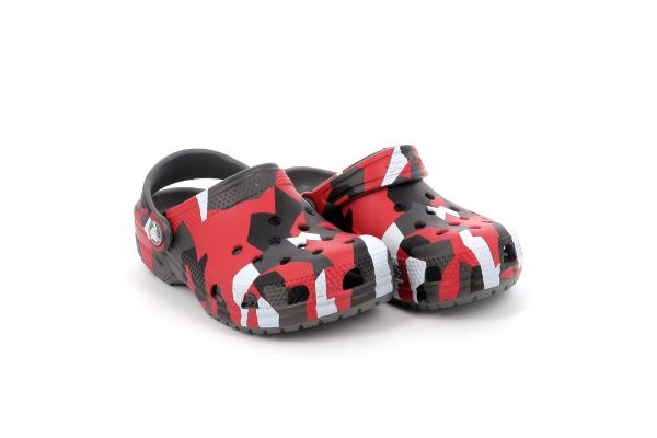 Παιδικό Σαμπό για Αγόρι Crocs Classic Geo Camo Clog K Ανατομικό Χρώματος Γκρι 211171-0IE