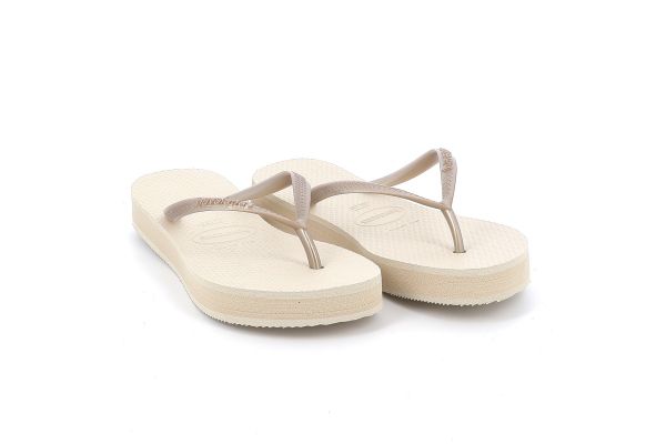 Γυναικεία Σαγιονάρα Havaianas Slim Flatform Χρώματος Μπεζ 4144537-0121