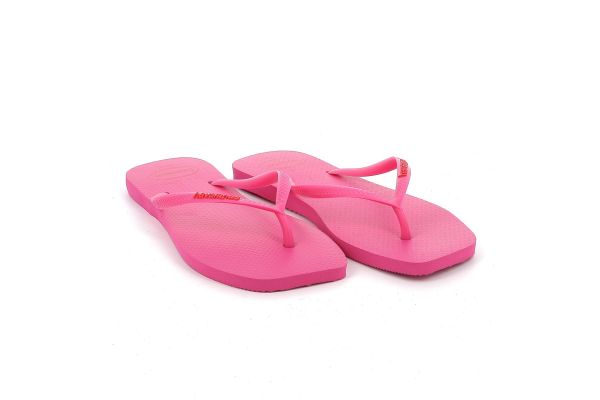 Γυναικεία Σαγιονάρα Havaianas Slim Square Logo Pop Up Χρώματος Ροζ 4148959-5784