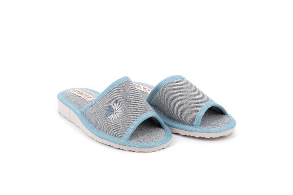 Γυναικεία Παντόφλα Kolovos Πετσετέ Χρώματος Τζην 182 TZHN