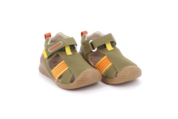 Παιδικό Κλειστό Πέδιλο για Αγόρι Biomecanics Ανατομικό Χρώματος Χακί 252175-B801