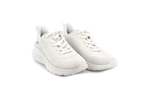 Γυναικείο Αθλητικό Παπούτσι Skechers Bobs Squad Waves - Still Wading Χρώματος 117483-WHT