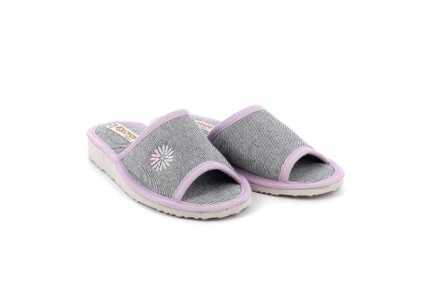 Γυναικεία Παντόφλα Kolovos Πετσετέ Χρώματος Τζην - Μωβ 182.