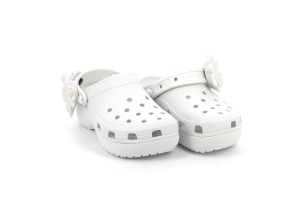 Γυναικείο Σαμπό Crocs Classic Platform Bouquet Clog Ανατομικό Χρώματος Γκρι 211292-1NK