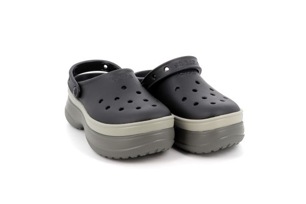 Σαμπό Crocs Classic Stacked Clog Χρώματος Μαύρο 211355-001