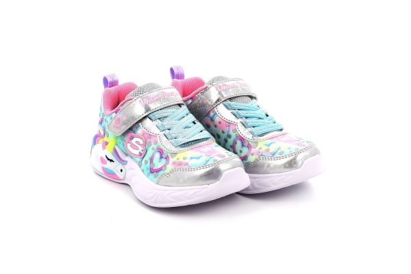 Παιδικό Αθλητικό Παπούτσι για Κορίτσι Skechers Heart Sparkles με Φωτάκια On/Off Χρώματος Πολύχρωμο 303063L-SMLT