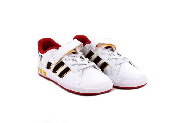 Παιδικό Αθλητικό Παπούτσι για Αγόρι Adidas Grand Court Mickey El K Χρώματος Λευκό JQ8067