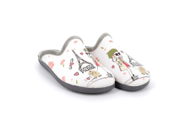 Γυναικεία Παντόφλα Adam's Χρώματος Γκρι 624-25593-29.2