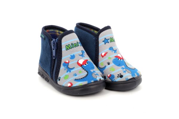 Παιδικό Παντοφλάκι για Αγόρι Mini Max Ανατομικό Χρώματος Μπλε DINO 5