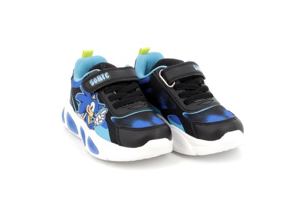Παιδικό Αθλητικό Παπούτσι για Αγόρι Sega Sonic με φωτάκια Χρώματος Μαύρο SC001039