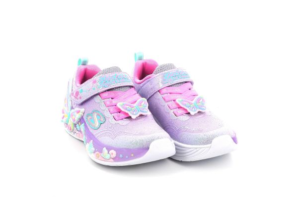 Παιδικό Αθλητικό Παπούτσι για Κορίτσι Skechers Butterfly Bliss με Φωτάκια On/Off Χρώματος Μωβ 303065L-LVMT