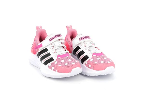 Παιδικό Αθλητικό Παπούτσι για Κορίτσι Adidas Lightorama Rnr Minnie El C με On-Off Φωτάκια Χρώματος Ροζ JR2305