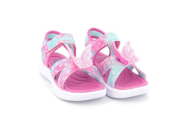 Παιδικό Πέδιλο για Κορίτσι Skechers Butterfly Brites με φωτάκια Χρώματος Ροζ 303109L_PKMT