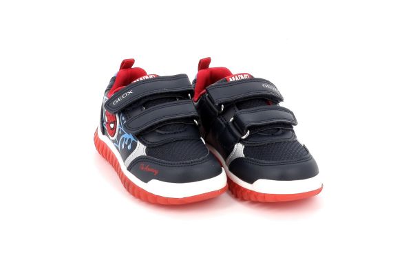 Παιδικό Χαμηλό Casual για Αγόρι Geox Spiderman Lightloo Ανατομικό με Φωτάκια On/Off Χρώματος Μπλε B655ZC 0BC14 CF44D