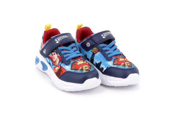 Παιδικό Αθλητικό Παπούτσι για Αγόρι Geox Superman Assister Ανατομικό με Φωτάκια On/Off Χρώματος Μπλε J65DZA 02ABC C0693