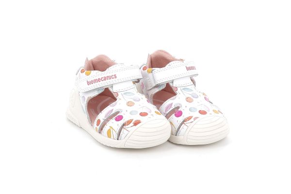 Παιδικό Κλειστό Πέδιλο για Κορίτσι Biomecanics Ανατομικό Χρώματος Λευκό 262104-B050