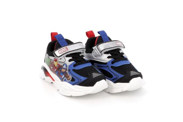 Παιδικό Αθλητικό Παπούτσι για Αγόρι Marvel  Avengers με Φωτάκια Χρώματος Μαύρο AV001455