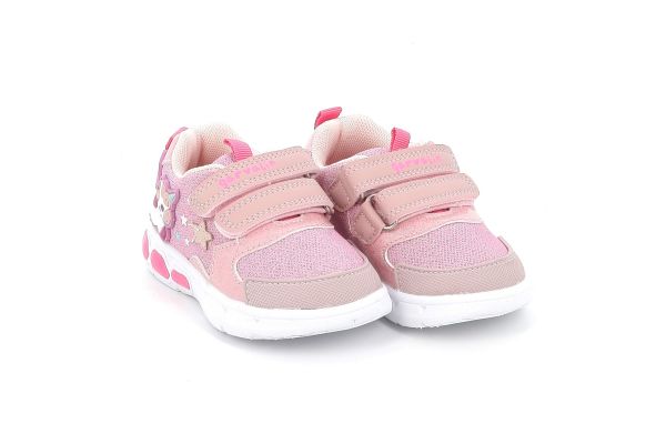 Παιδικό Αθλητικό Παπούτσι για Κορίτσι Garvalin με Φωτάκια Χρώματος Ροζ 262720-A032