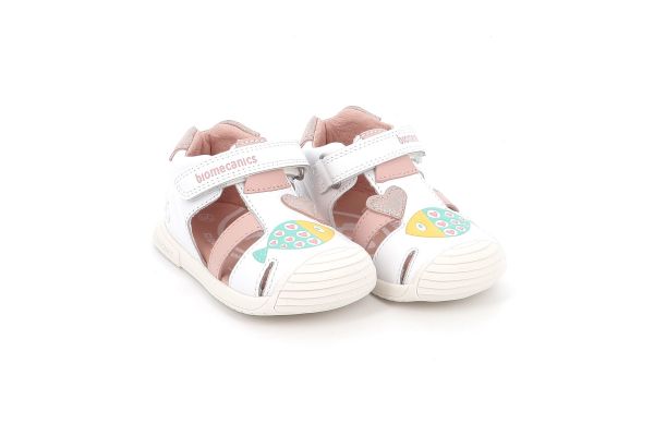Παιδικό Κλειστό Πέδιλο για Κορίτσι Biomecanics Ανατομικό Χρώματος Λευκό 262108-B866