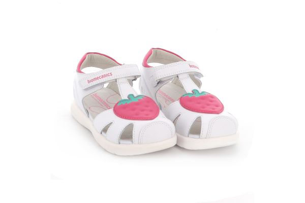 Παιδικό Κλειστό Πέδιλο για Κορίτσι Biomecanics Ανατομικό Χρώματος Λευκό 262201-A050