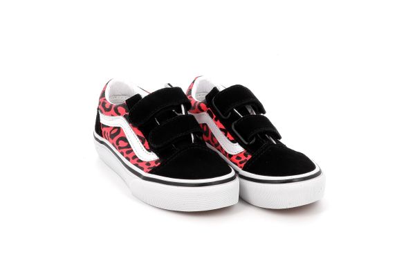Παιδικό Χαμηλό Casual για Κορίτσι Vans Old Skool V Χρώματος Μαύρο Λεοπαρ VN000CYAFOC1