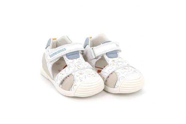 Παιδικό Κλειστό Πέδιλο για Αγόρι Biomecanics Χρώματος Λευκό 262125-C050