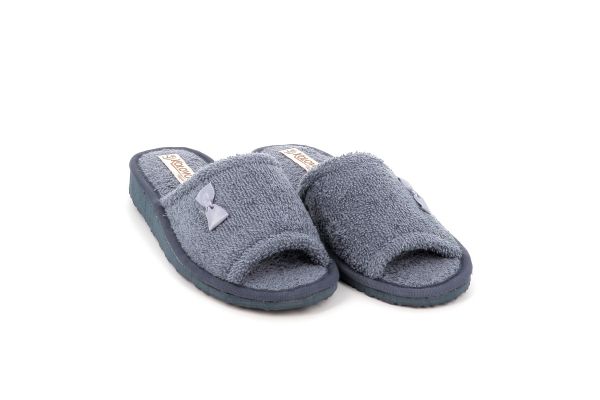 Γυναικεία Πετσετέ Παντόφλα Kolovos Χρώματος Γκρι 03 GKRI