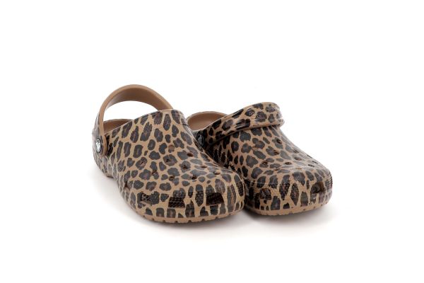 Γυναικείο Σαμπό Crocs Classic Animal Clog Ανατομικό Χρώματος Λεοπαρ 211800-2LD