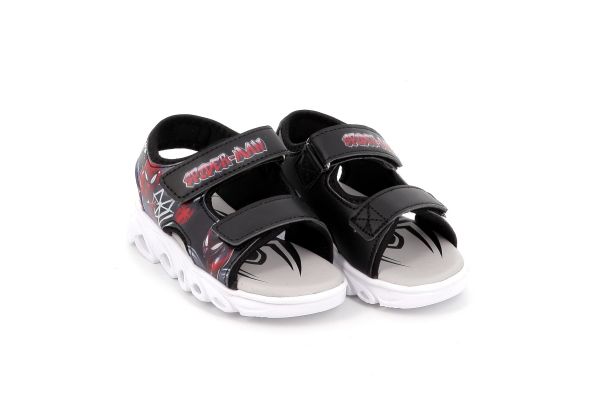 Παιδικό Πέδιλο για Αγόρι Marvel Spiderman με Φωτάκια Χρώματος Μαύρο SP014995