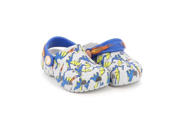 Παιδικό Σαμπό για Αγόρι Crocs Classic Dragon Graphic Clog T Ανατομικό Χρώματος Γκρι 212514-1FT